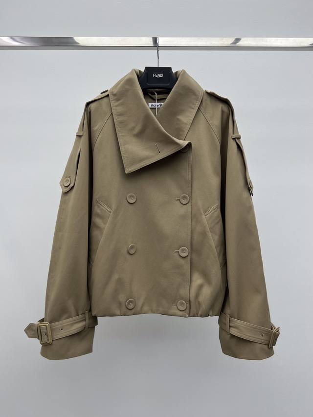 Acne Studio* Lapel Trench Jacket This jacket is made of twill cotton It features