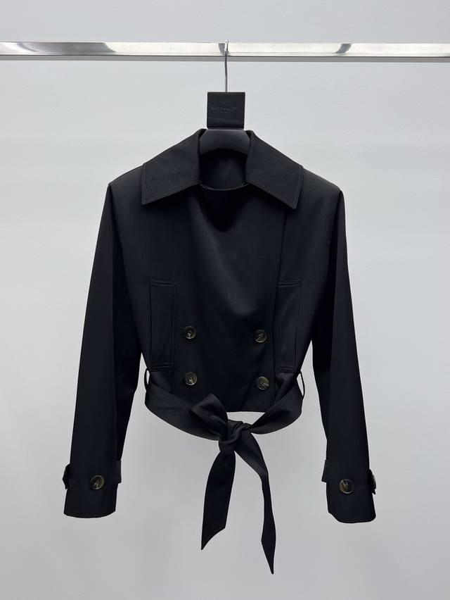 Helsa* Oversized Lapel Short Trench Coat Helsa's new Office Lady series offers p