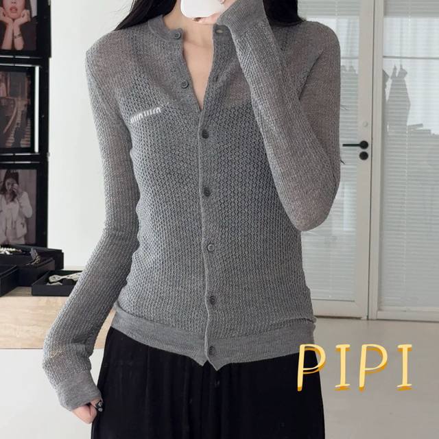 Original Mm 2025 Autumn/Winter New Fashion Cashmere Openwork Cardigan, simple an Original Mm 2025 Autumn/Winter New Fashion Cashmere Openwork Cardigan, simple an
