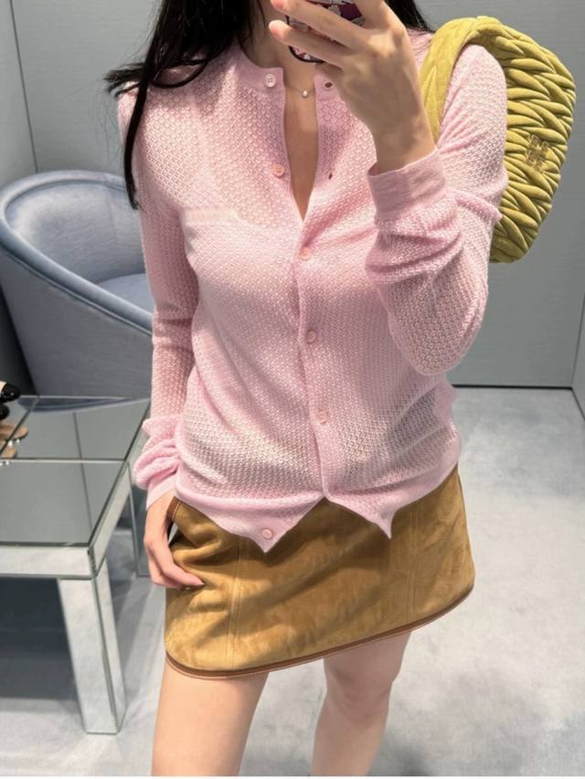 Original Mm 2025 Autumn/Winter New Fashion Cashmere Openwork Cardigan, simple an Original Mm 2025 Autumn/Winter New Fashion Cashmere Openwork Cardigan, simple an