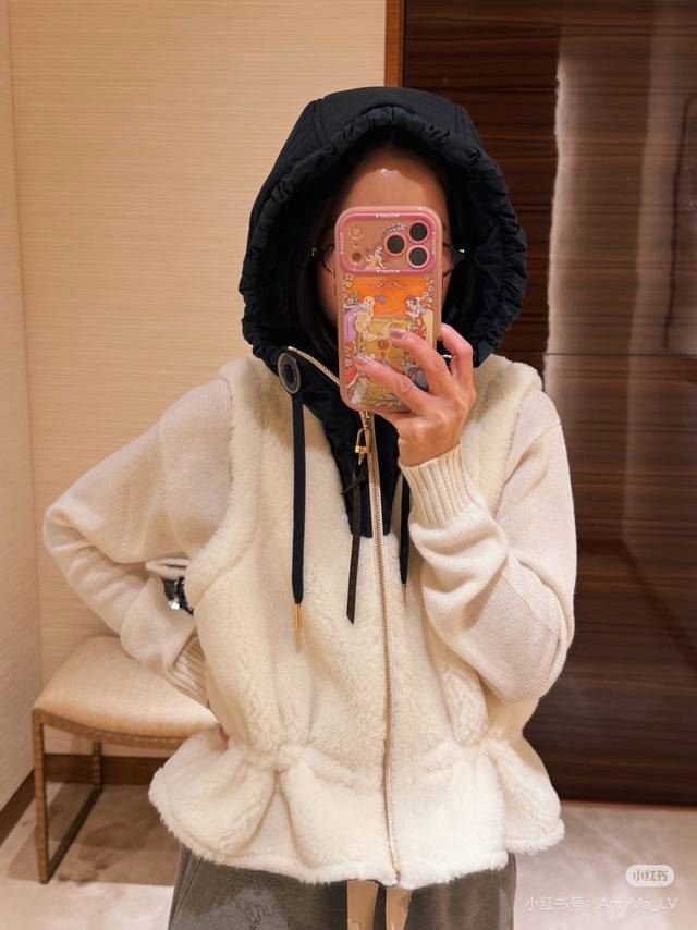 Original Ll......2025 Autumn/Winter New Fashion Teddy Patchwork Nylon Hooded Ves Original Ll......2025 Autumn/Winter New Fashion Teddy Patchwork Nylon Hooded Ves