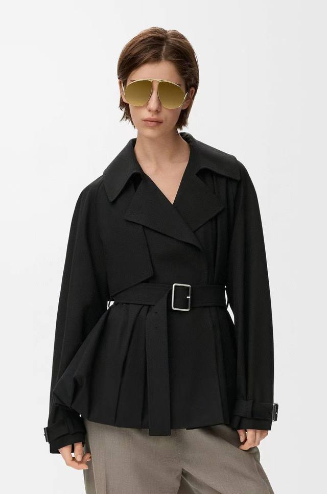 Original Low 2025 Early Autumn New Fashionable Lapel Tulip-Style Trench Coat, wi