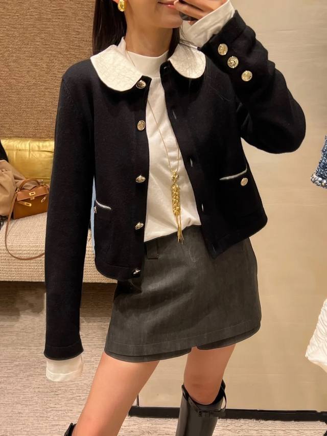 Original Cha.....2025 Autumn/Winter New Fashion Cashmere Sweater with Lapel, Del