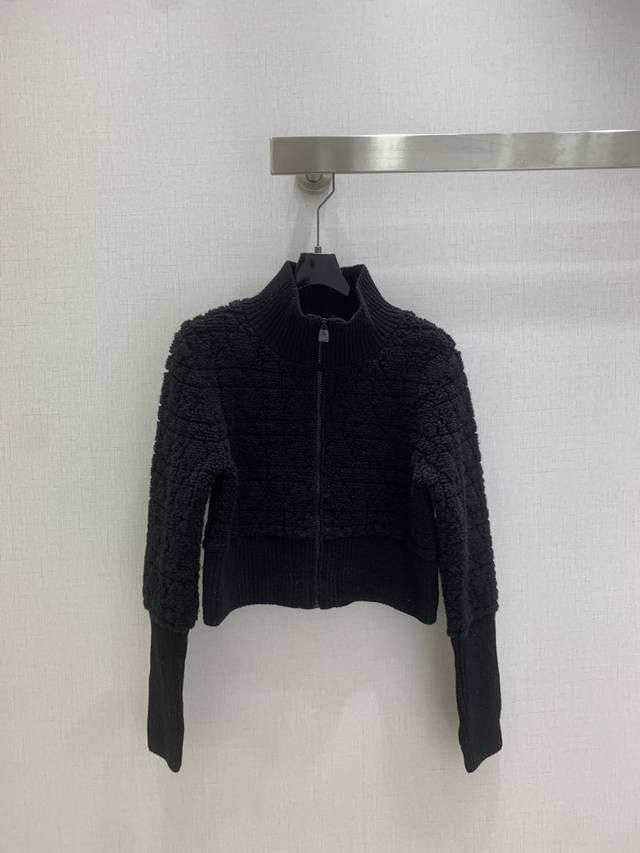 Highly recommend Dio*2025 Autumn/Winter New Cannage Jacquard Zipper Jacket, cust