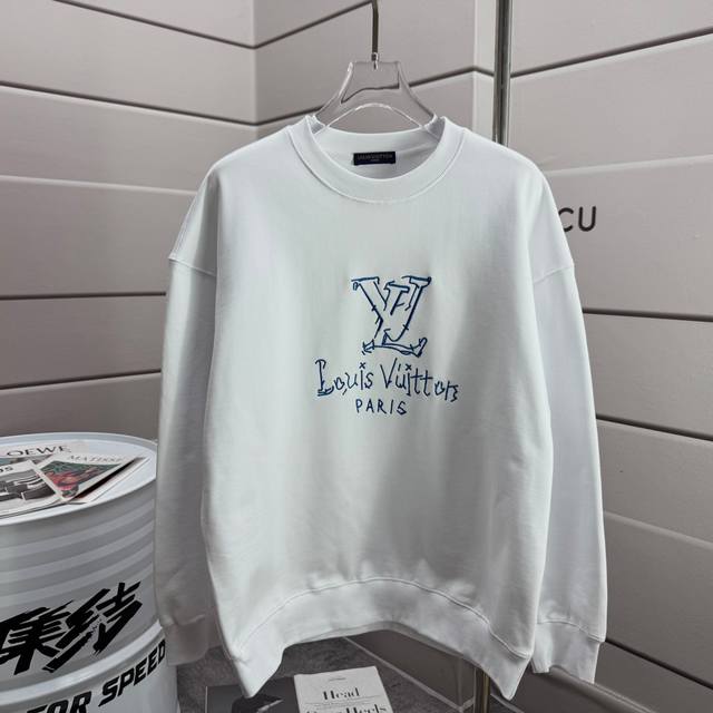 Louis Vuitton 2025Ss Lv New Arrival Embroidered Crew Neck Sweatshirt, Autumn/Win