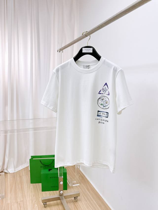Dior. 2025 Spring/Summer New Arrival, Latest Boutique Short-Sleeve Crew Neck T-S