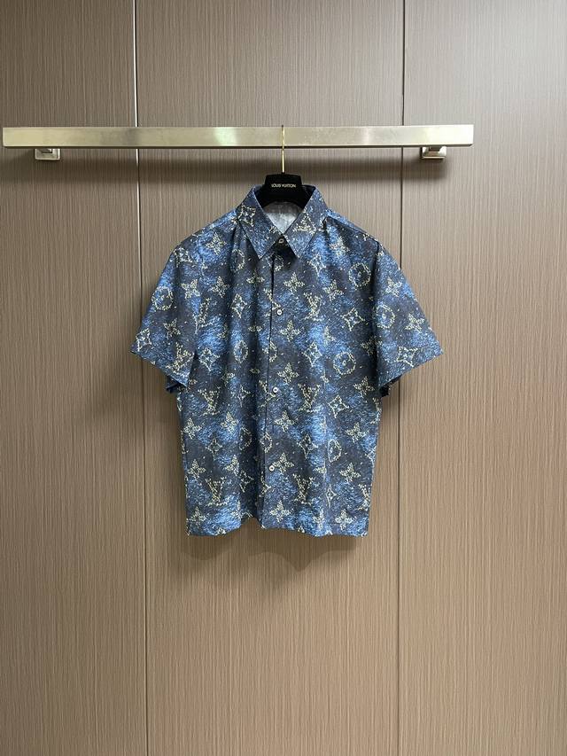 Sold as a complete set (not separated). Lv 2025Ss Summer New Short-Sleeve Shirt