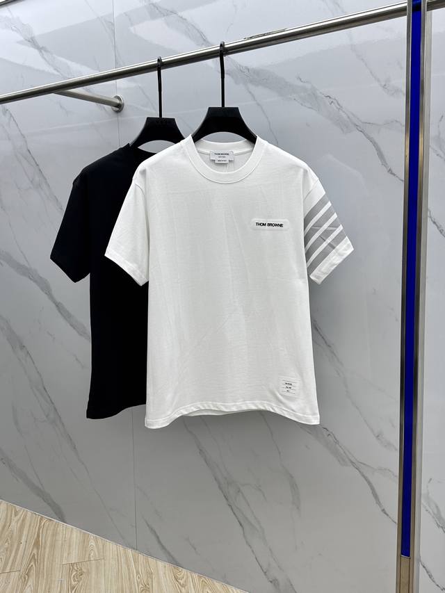 Tb Tom 2025Fw Spring/Summer New Arrival Crew Neck Base Layer T-Shirt, 3D Logo, S