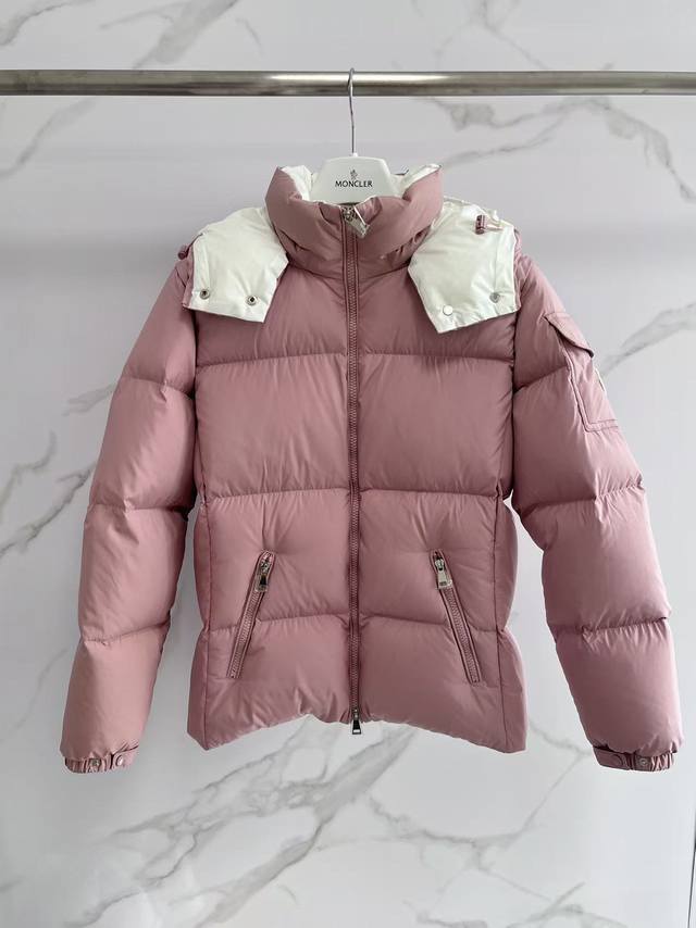 Moncler Women's Fourmines Short Down Jacket, Nylon Slim Fit Down Jacket. Made fr