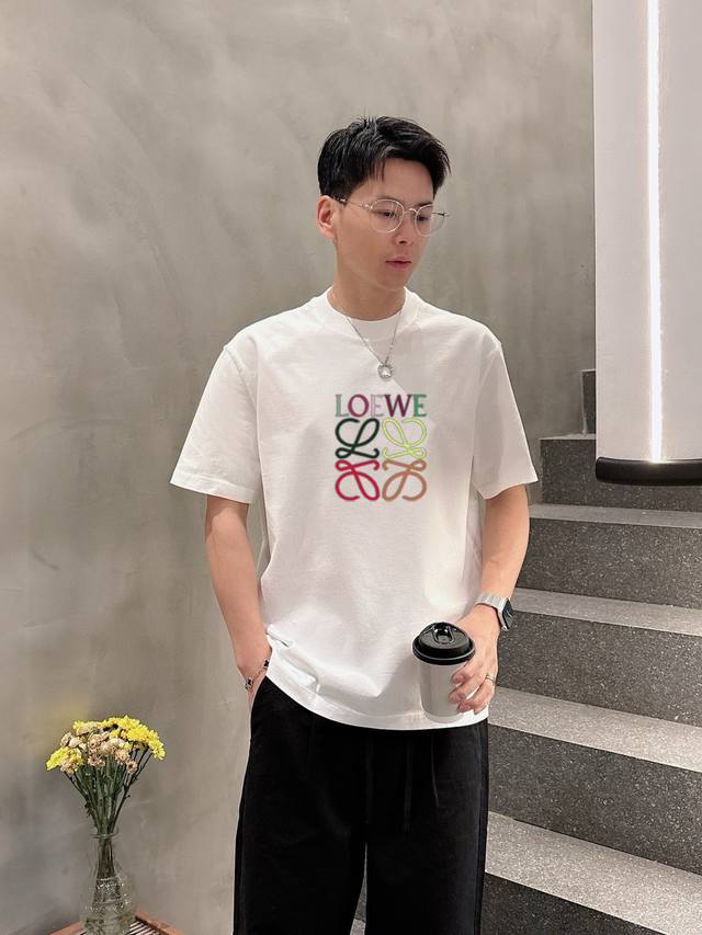 Loewe 2025 Spring/Summer New Arrival - Latest Short-Sleeve Crew Neck T-Shirt, Hi