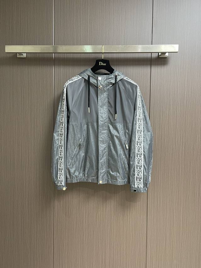 Dior 2025 Autumn/Winter New Jacquard Webbing Technical Fabric Hooded Jacket, Dia