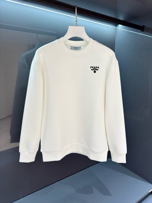 Prada 2025Fw latest print signature hooded sweatshirt, custom-made 430g pure cot