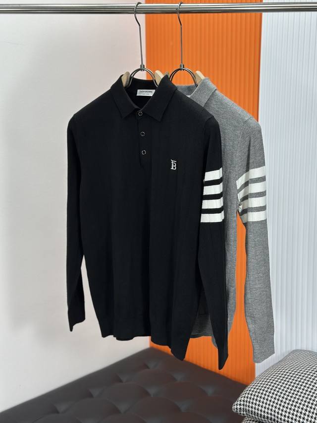 Tb Tom Brown's new autumn/winter knit wool sweater, featuring a signature stripe