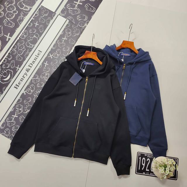 Sizes S-XL Selected Goods Louis Vuitton Hooded Cardigan Sweatshirt, LV 25Fw Autu