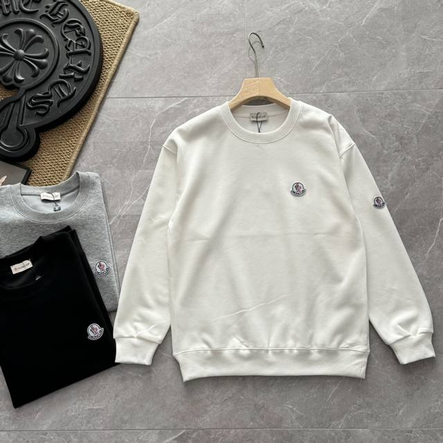 Factory direct sales! Moncler long-sleeved sweatshirt, unisex, letter embroidery