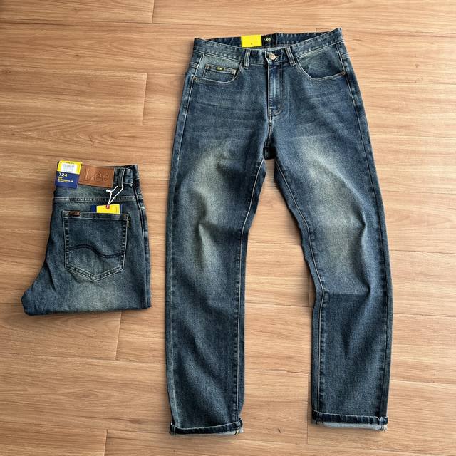 Lee's men's business autumn/winter thickened jeans, three-dimensional cut, strai