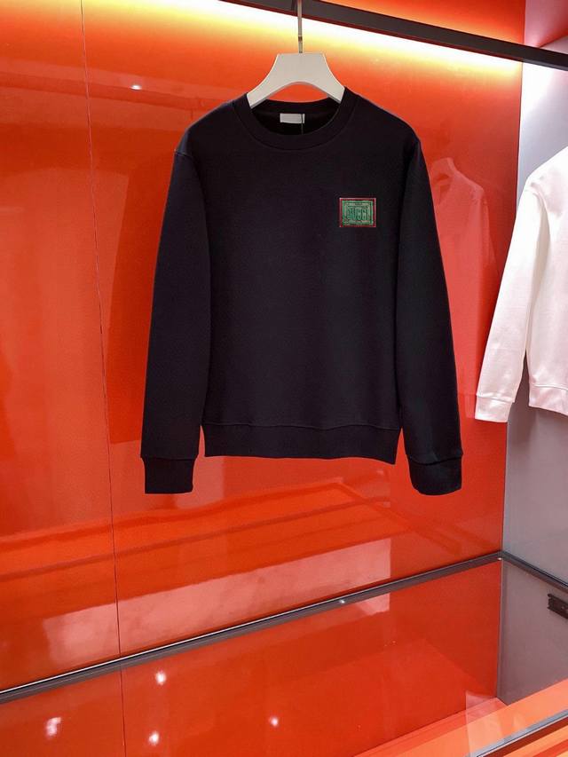Gucci New Logo Cotton Crew Neck Sweatshirt for Men and Women! Autumn/Winter New
