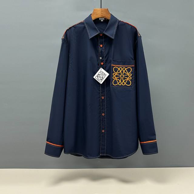 Loewe Embroidered Shirt (Ddd) Custom-made classic 40-count plain weave faux Tenc