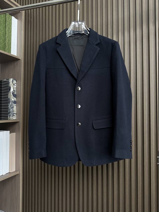 Navy Blue ~ Prada 2025 Autumn/Winter New Men's Business Wool Suit! Ddd