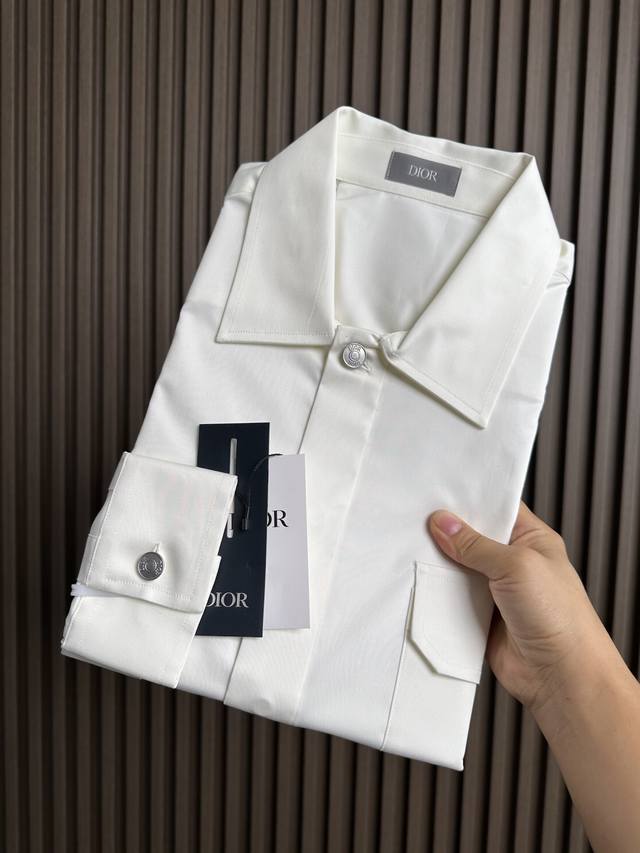 White ~ Cd Dior Affordable Luxury! 2025 Autumn/Winter New Men's Shirt Jacket. Dd
