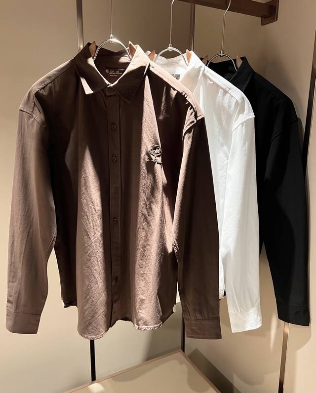 Loro Piana 2025 Autumn/Winter Men's Latest Trade Order Collared Shirt, in Excell