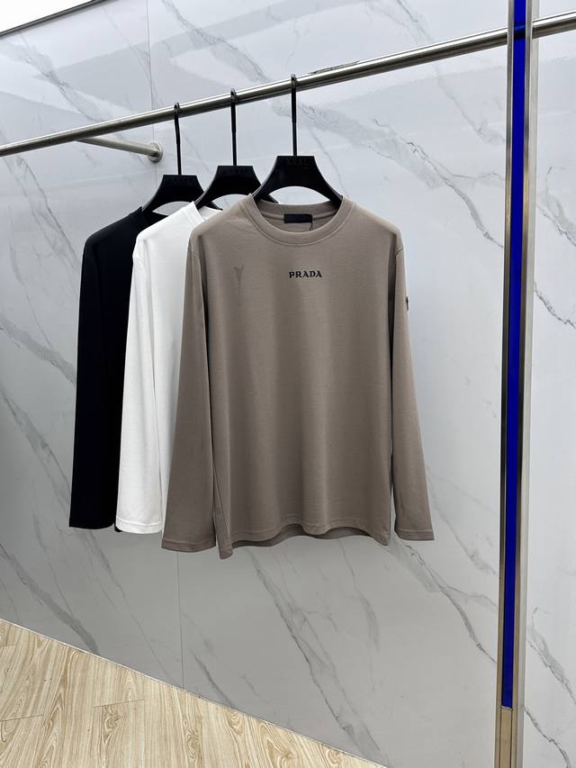 Prad 2025 Autumn/Winter New Arrival Cotton Long-Sleeve T-Shirt. The seasonal col