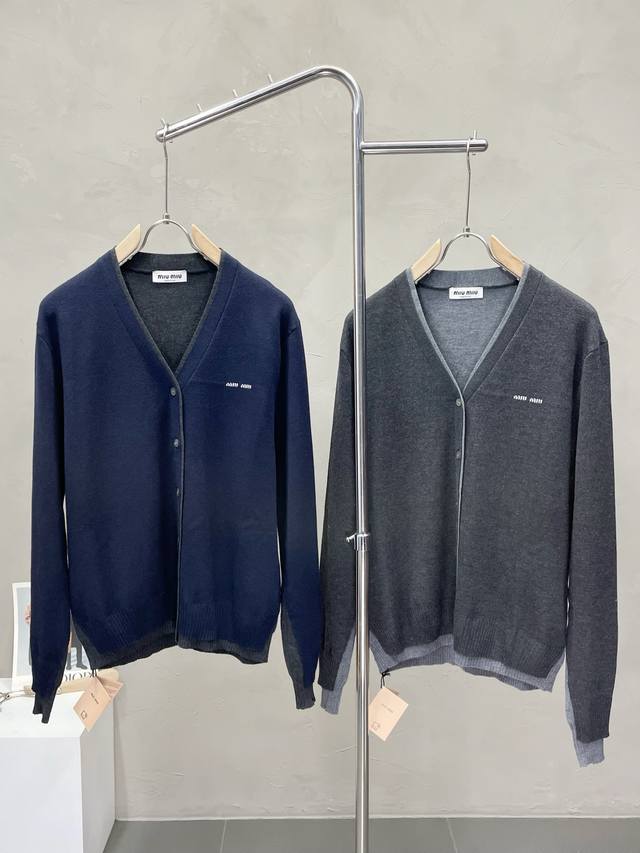 Miumiu Exclusive: Latest Fashionable Color-Blocked Letter Logo Single-Breasted L