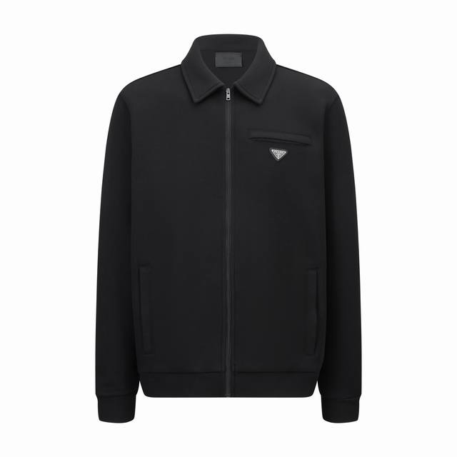 Prada Nylon Mercerized Roman Fabric Zipper Jacket (Ddd) Fabric: 380g mercerized