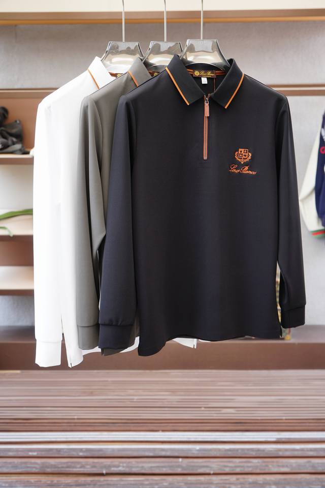 Lp-2025 Autumn/Winter Collection New Arrival: Long-Sleeve Polo Shirt. Luxurious