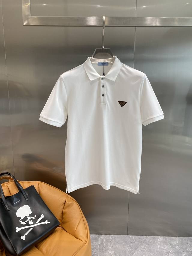 Pujia 2025 Men's Business Casual Solid Color Lapel Short-Sleeve Polo Shirt# Made