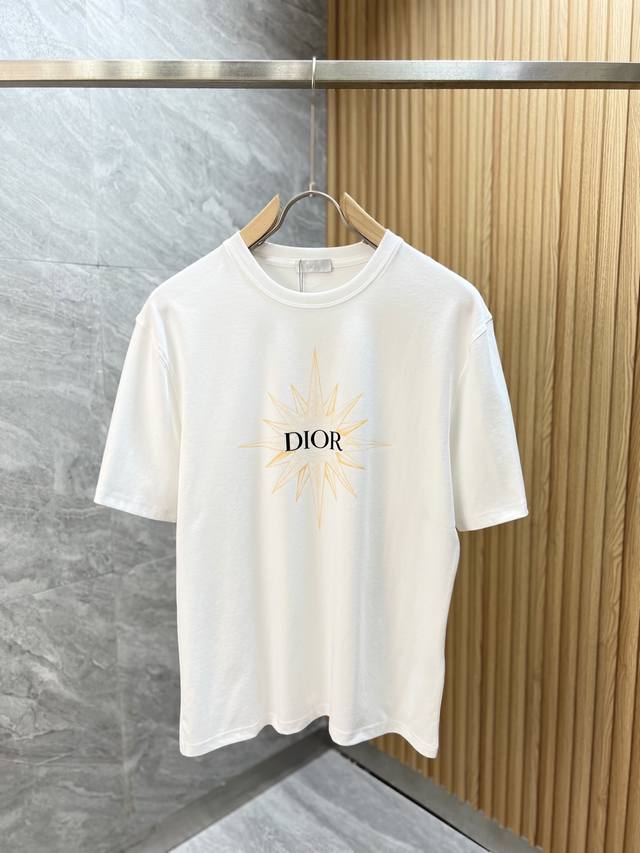 Dior 2025 Spring/Summer New Arrival: Mercerized Cotton Crew Neck Short-Sleeve T-