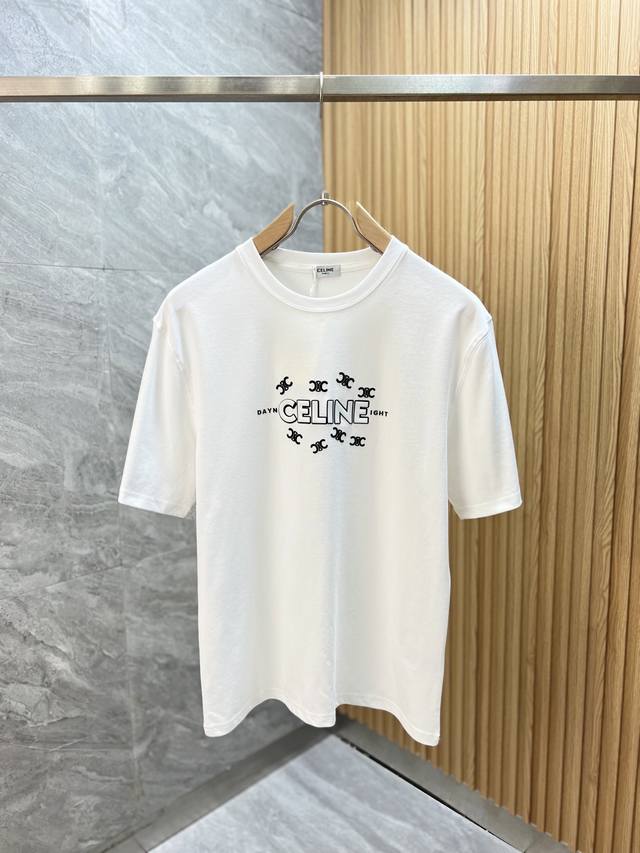 Charlie Celine 2025 Spring/Summer New Arrival - Mercerized Cotton Crew Neck Shor