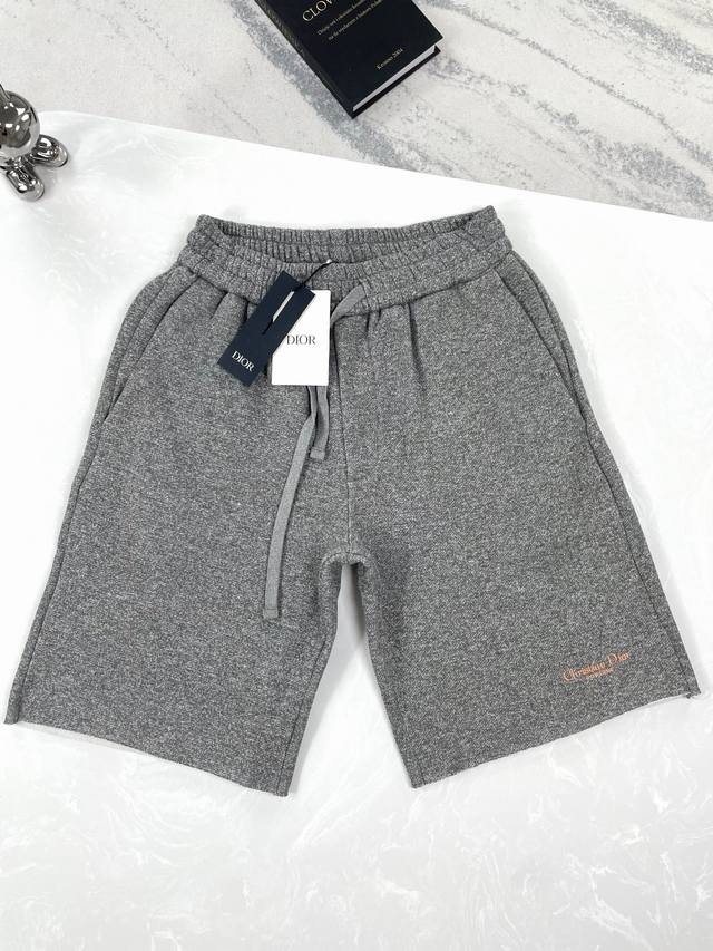 High Version Dior Grey Dot Fleece Short-Sleeve Set Size: Xs-L