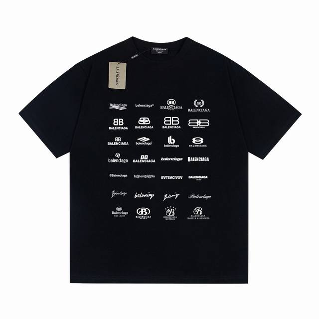 Style No. 6701 Balenciaga classic letter print short-sleeved T-shirt, made of 30