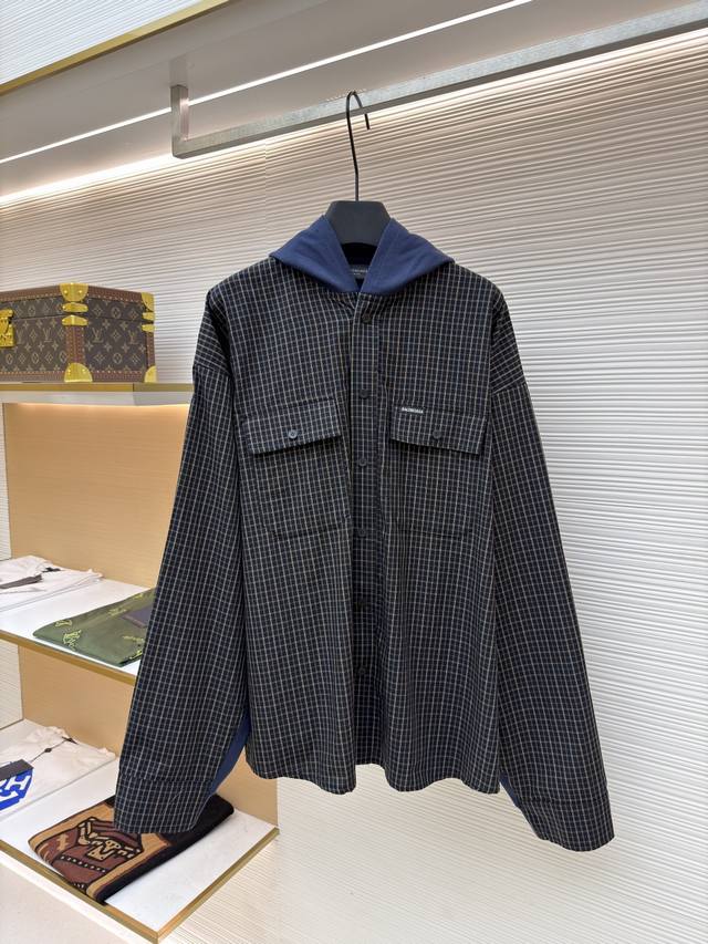 Balenciaga Signature Check Patchwork Hooded Jacket Original: Purchased from 8838