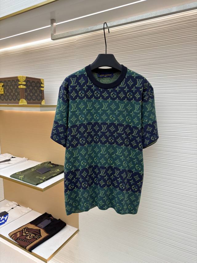 Louis Vuitton Color Block Jacquard Knit Crew Neck Sweater Original: Purchased fr