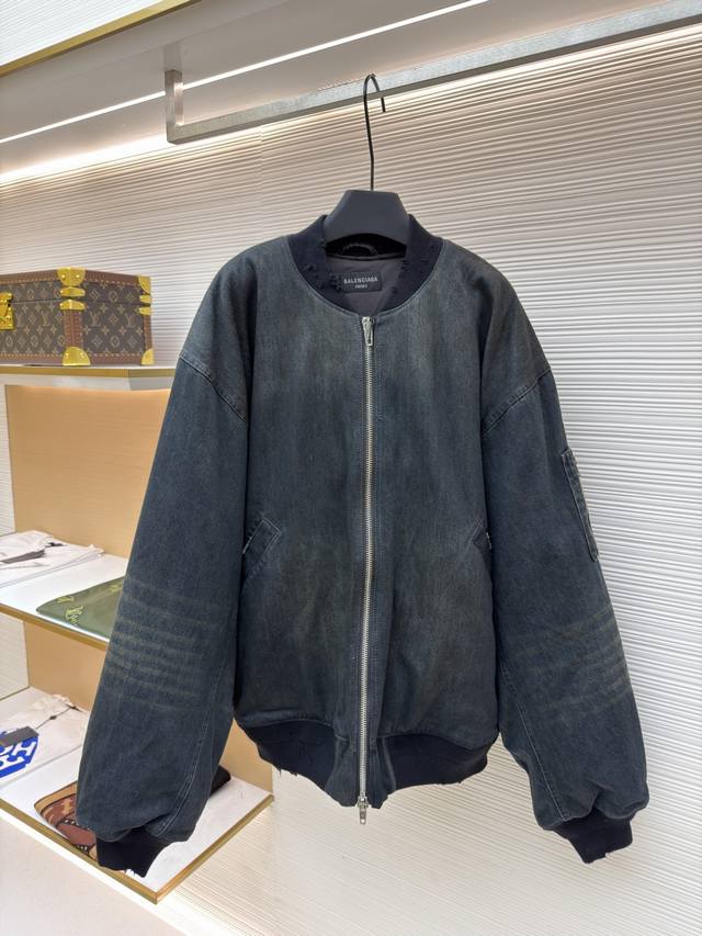 Balenciaga Denim Mud-Dyed Lightweight Cotton Jacket Original: Purchased from 139