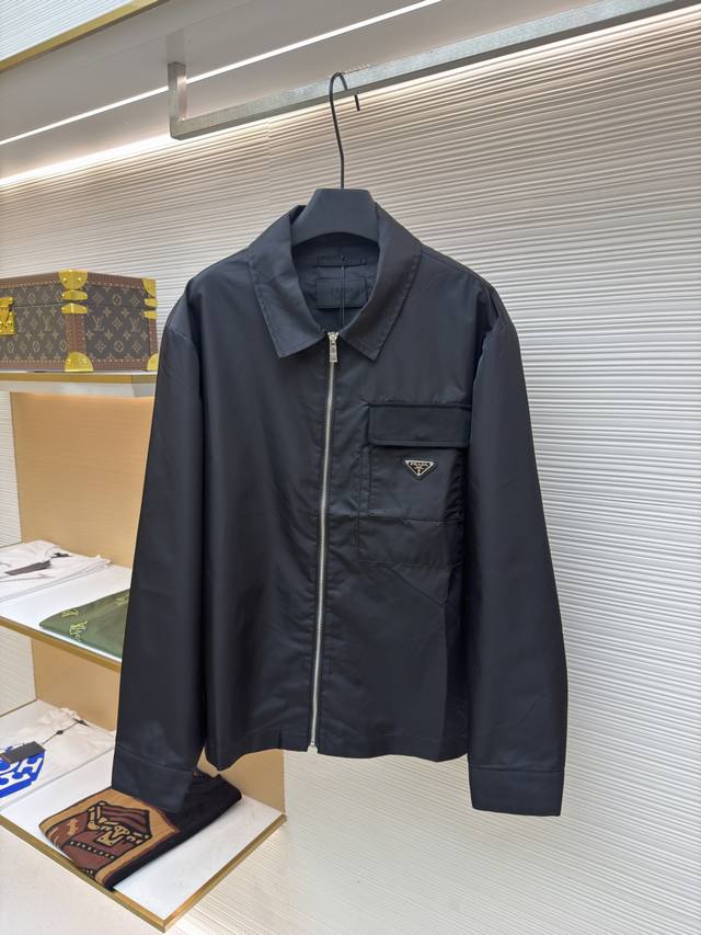 Prada Recycled Nylon Collared Zip-Up Jacket Original: Purchased from 7759 Item N