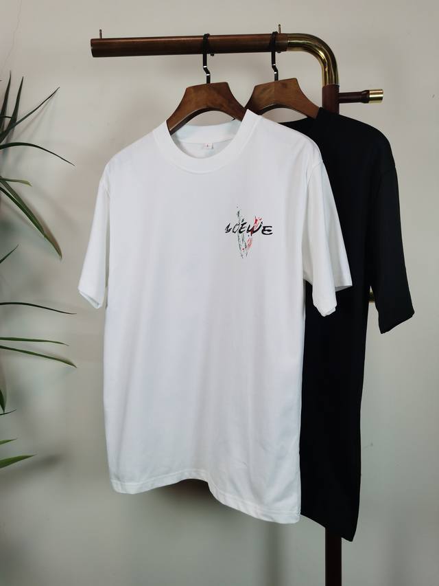 Loewe 2025 New Crew Neck Short Sleeve T-Shirt, High-End Version! Custom-made fab