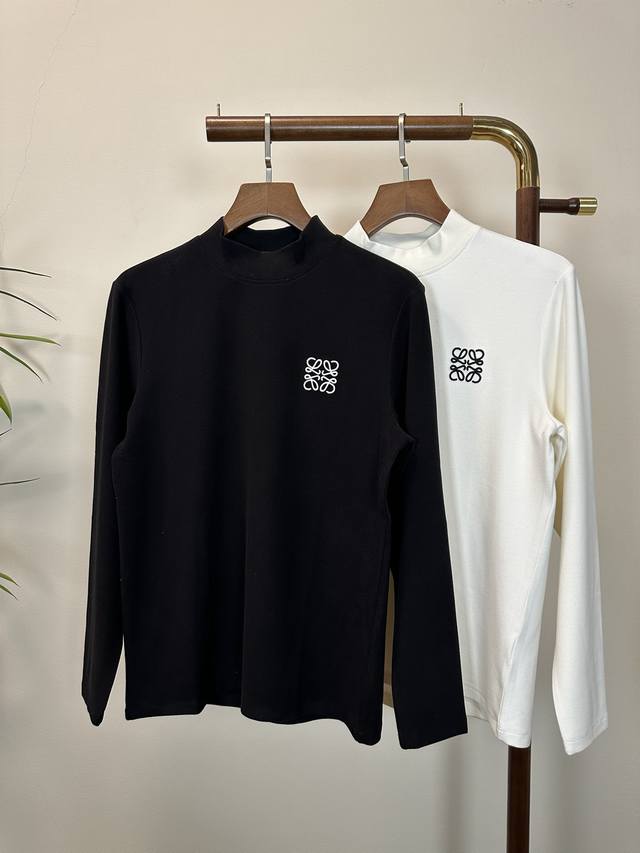 Loewe Exclusive New Men's High-Neck Long-Sleeve T-Shirt. Made of soft and delica