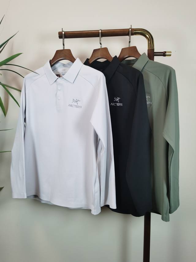 Arc'teryx 2025 New Crew Neck Button-Up Long Sleeve T-Shirt, High-End Version! Cu