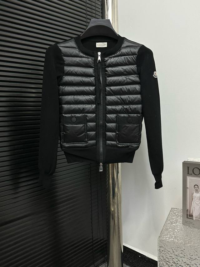 Moner Women's Knitted Double Pocket Down Jacket. A new autumn/winter style featu