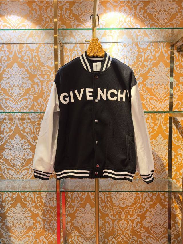 Givenchy 2025 Fall/Winter High Street Collection Letter Embroidered Baseball Jac