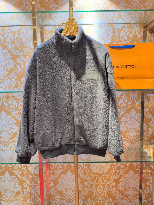 Louis Vuitton 2025 Fall/Winter New Casual Luxury Collection Grey Lambswool Zip-U