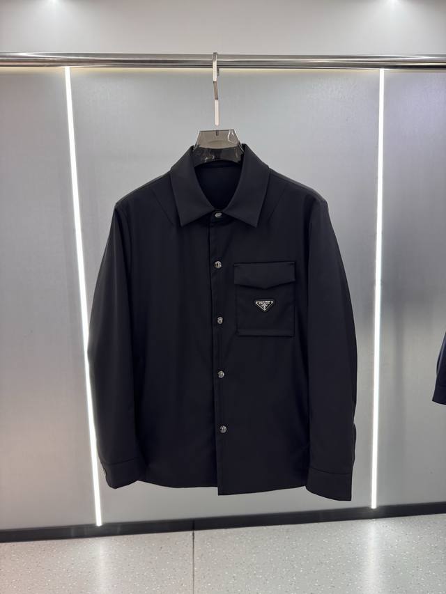 Down Jacket - Prada Fall/Winter 2025 Fashionable Lapel Lightweight Down Jacket,