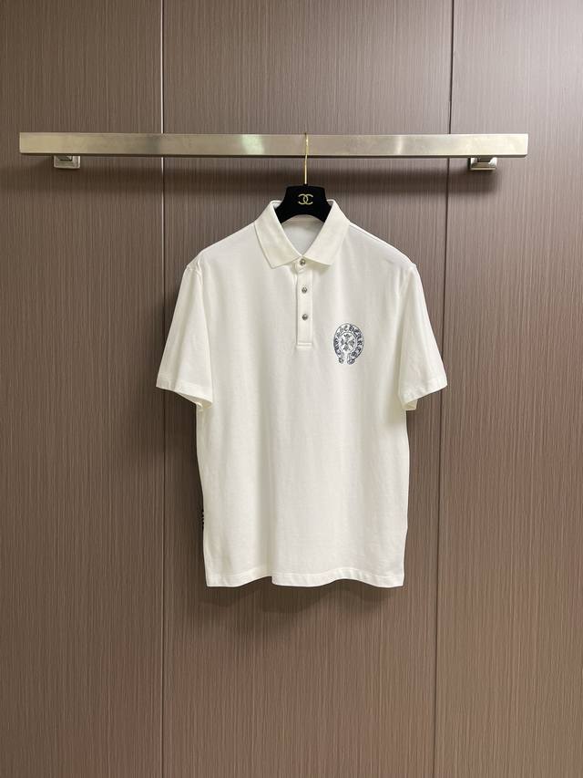 Ch Chrome Hearts 2025Fw Sanskrit Print Polo Shirt. Featuring Chrome Hearts' sign