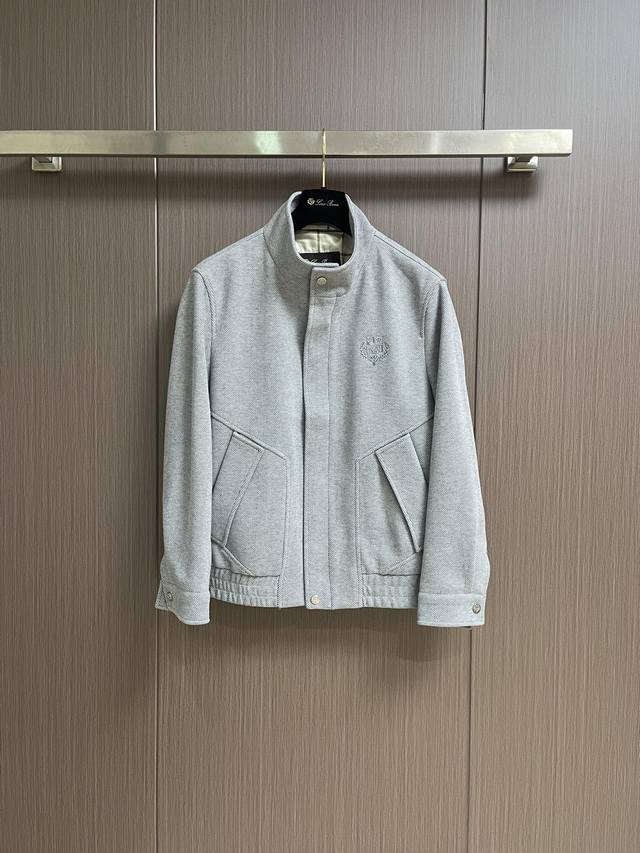 Lp Men's Wool Blend Stand Collar Jacket. The fabric selection and craftsmanship