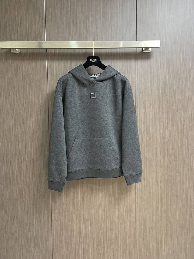 Fendi Ff Embroidered Hooded Sweatshirt. Custom-made double-layered luxurious sof