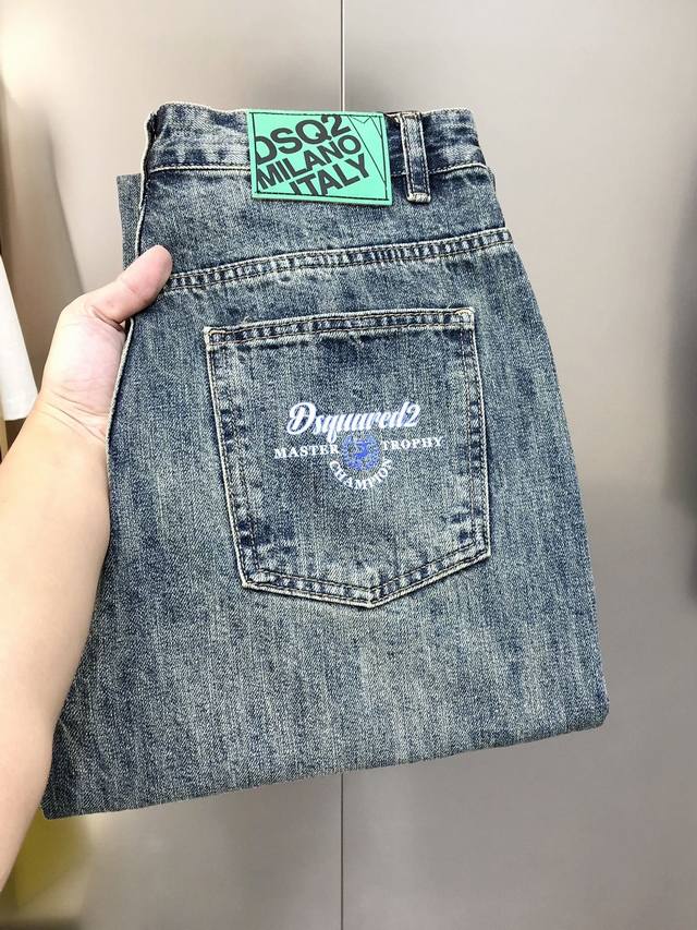 D2 Second Power 2025 Early Autumn New Men's Loose Straight Leg Jeans Official We