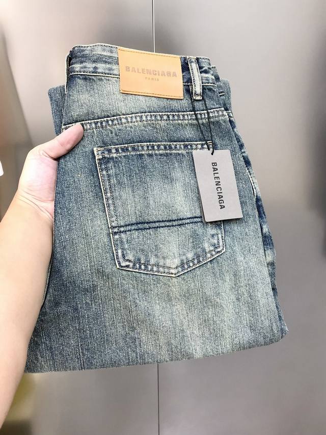 Balenciaga 2025 Early Autumn New Men's Loose Straight Leg Jeans - Official Websi